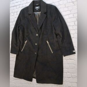 DKNY Women's Collared Wool Coat/XXL